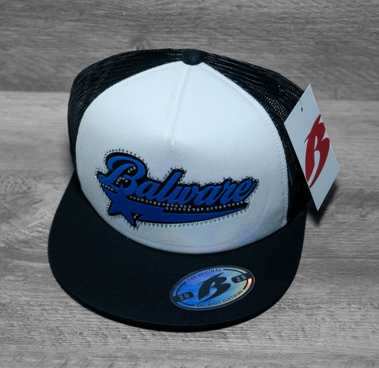 Black/White Blue Trucker Diamond