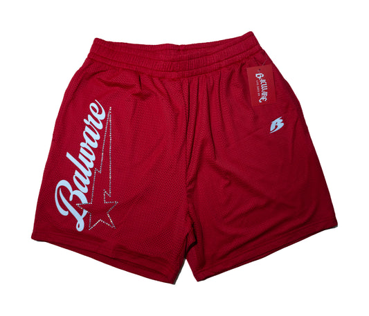 SUMMER SHORT MESH FABRIC - RED