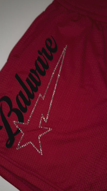 SUMMER SHORT MESH FABRIC - RED
