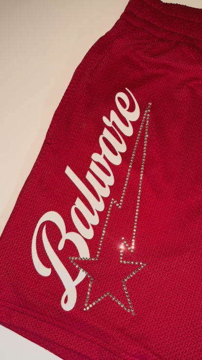 SUMMER SHORT MESH FABRIC - RED