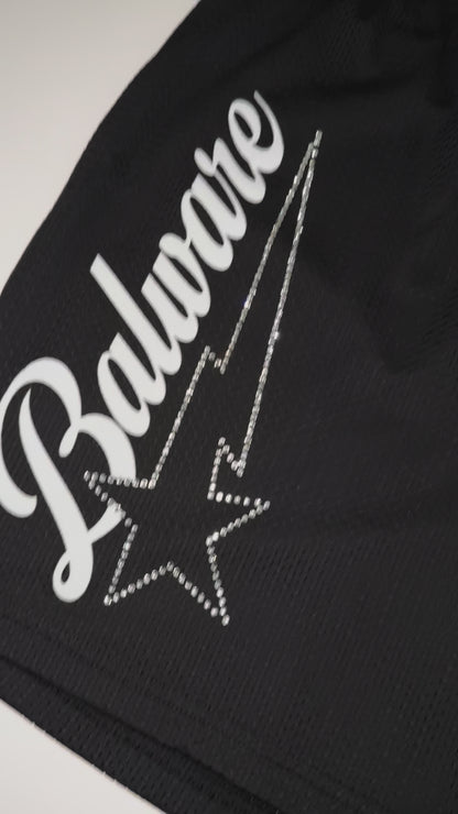 SUMMER SHORT MESH FABRIC - BLACK